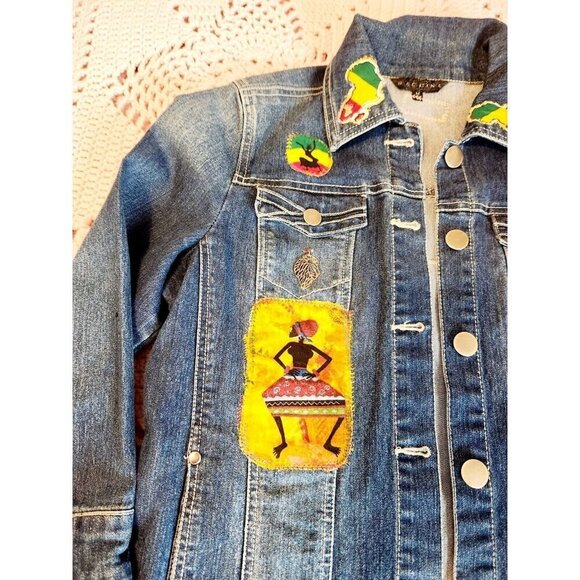 Baccini Denim Jean Jacket Youth Size Medium - Picture 3 of 9